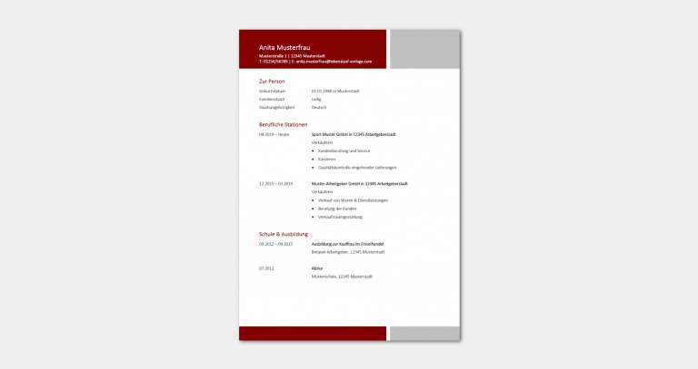 Lebenslauf Verkäufer / Verkäuferin: Wichtige Inhalte, Muster & Beispiele Lebenslauf Verkäufer / Verkäuferin: Wichtige Inhalte, Muster & Beispiele