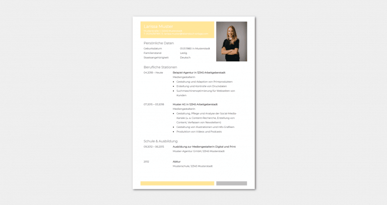 Lebenslauf Mediengestalter / Mediengestalterin: Wichtige Inhalte, Muster & Beispiele